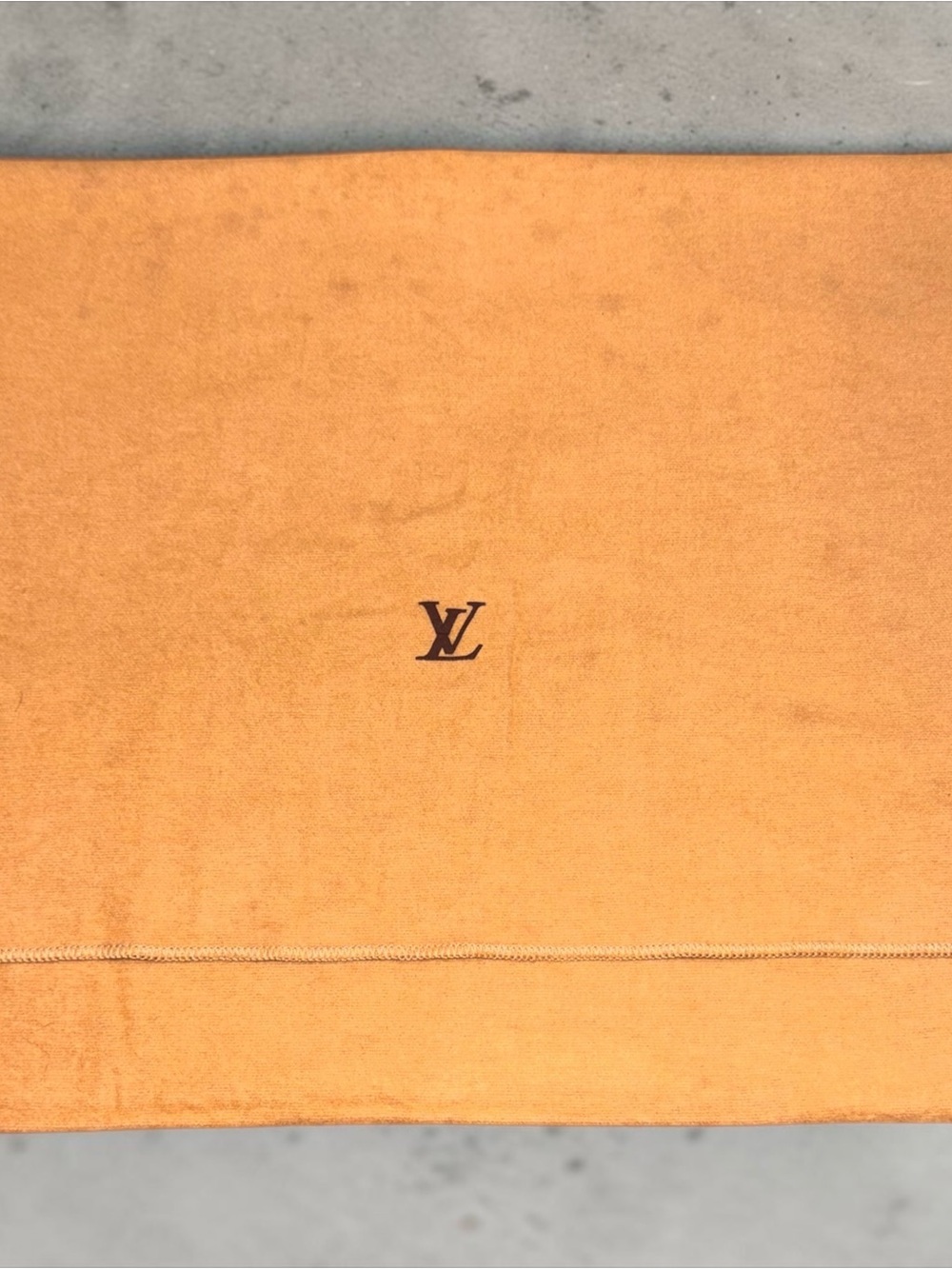 Authentic Louis Vuitton Tan Dust Bag LV Logo 17”x 12”